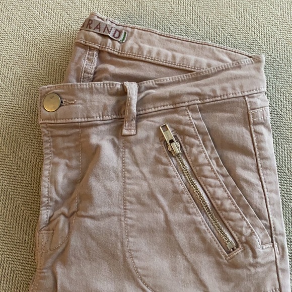 TAUPE jeans with ZIPPER DETAILS - Picture 2 of 4